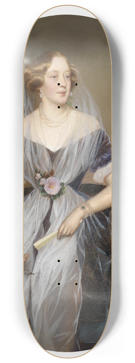 Ferdinand Georg Waldmller - Portrait einer adeligen Dame 8.25 inch art skate deck
