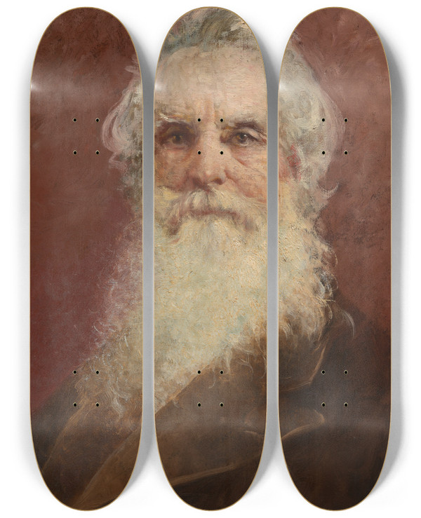 Triptych art skateboard deck of Edward Lind Morse Samuel Finley Breese Morse by Edward Lind Morse
