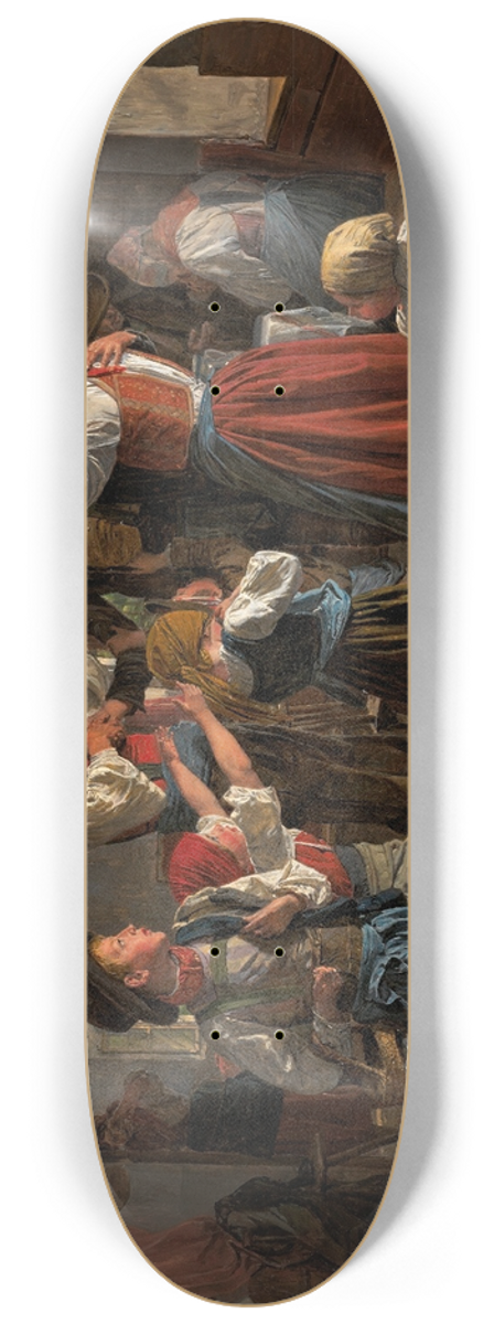 Ferdinand Georg Waldmller - The Conscripts Farewell 8.25 inch art skate deck