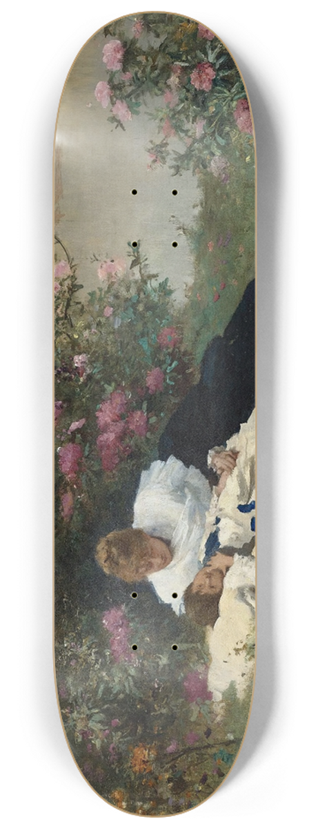 Ferdinand Heilbuth - At Rest Among The Flowers 8.25 inch art skate deck