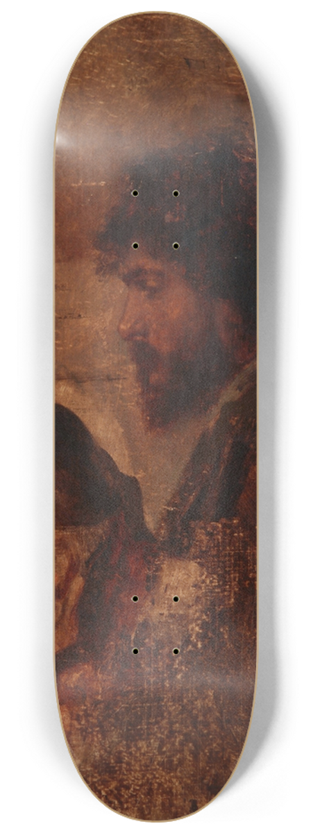 Ferdinand Heilbuth - Study of a head 8.25 inch art skate deck