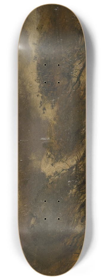 Ferdinand Katona - Gypsy Camp During a Storm 8.25 inch art skate deck