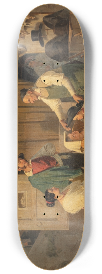 Albert Kchler - Roman Peasants Buying A Hat For Their Little Son, Who Is To Be An Abbate 8.25 inch art skate deck