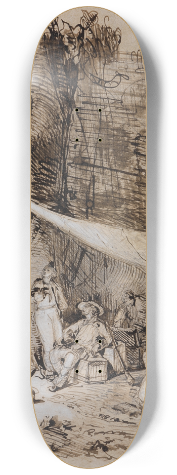 Ferdinand Keller - Alexander von Humboldt am Orinoko 8.25 inch art skate deck