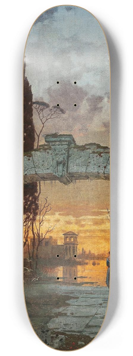 Ferdinand Knab - An Arcadian Landscape 8.25 inch art skate deck