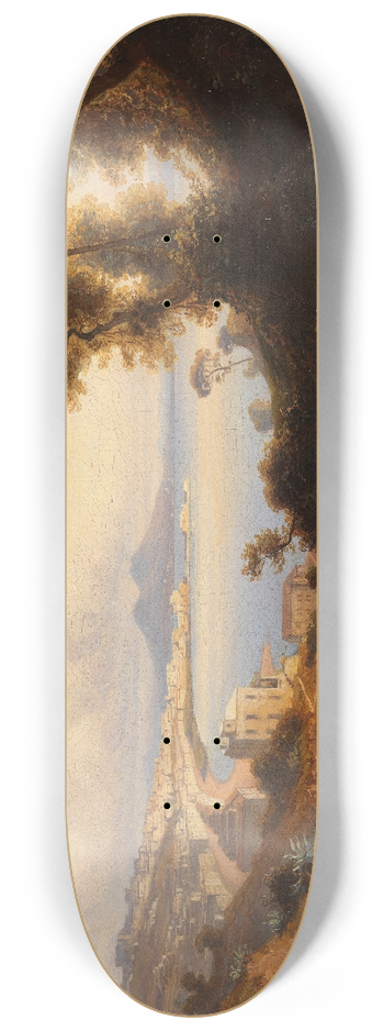 Ferdinand Konrad Bellermann - Blick auf den Vesuv 8.25 inch art skate deck