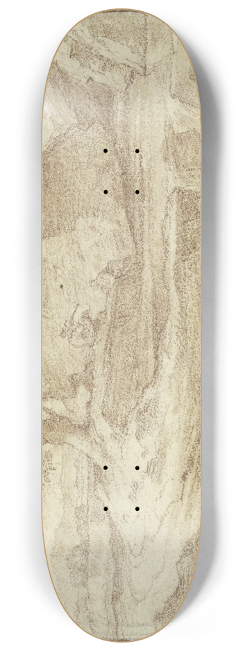 Ferdinand Olivier - Baum mit einem Felsen, unter welchem ein Hirte sitzt 8.25 inch art skate deck