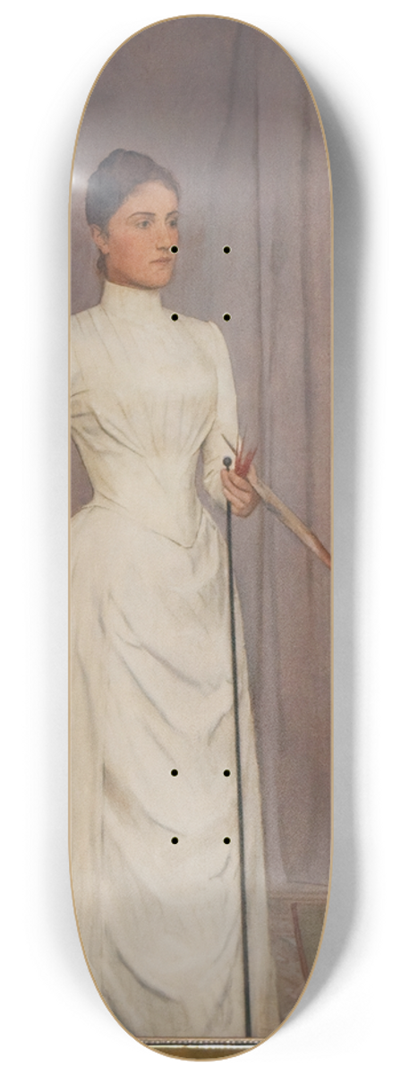 Fernand Khnopff - Portrait of Madeline Mabille 8.25 inch art skate deck