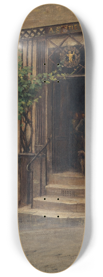 Fernand Maillaud - Auberge  lenseigne de Saint-tienne, rue de la Montagne-Sainte-Genevive 8.25 inch art skate deck