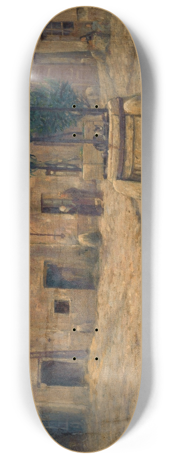 Fernand Maillaud - La cour de lhtel Saint-Adrien, 264, rue Saint-Jacques 8.25 inch art skate deck