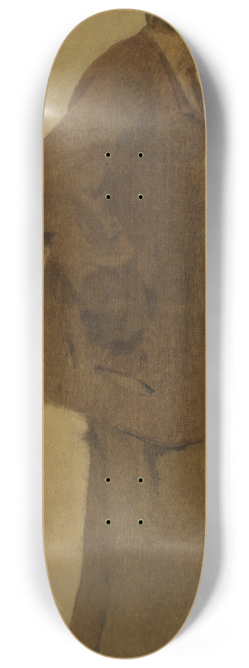 Fernand Pelez - La Bouche de pain; vieil homme de profil, coiff dun bret, mains dans les poches 8.25 inch art skate deck