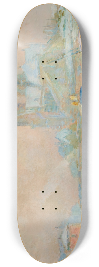 Albert Lebourg - Notre Dame de Paris, vue du Quai de la Tournelle, effet de neige 8.25 inch art skate deck