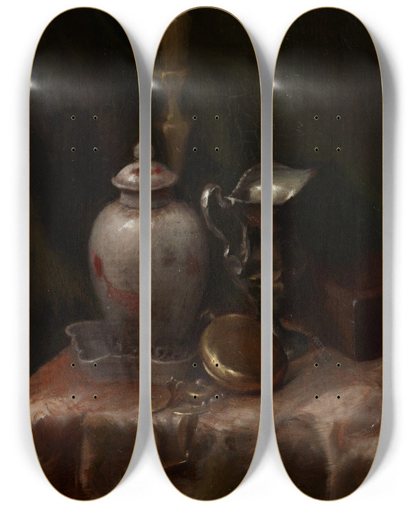 Triptych art skateboard deck of Olga Boznanska Still Life_4 by Olga Boznanska (1865-1940)