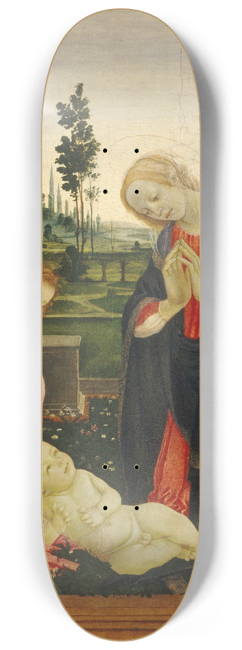 Filippino Lippi - The Adoration of the Child 8.25 inch art skate deck