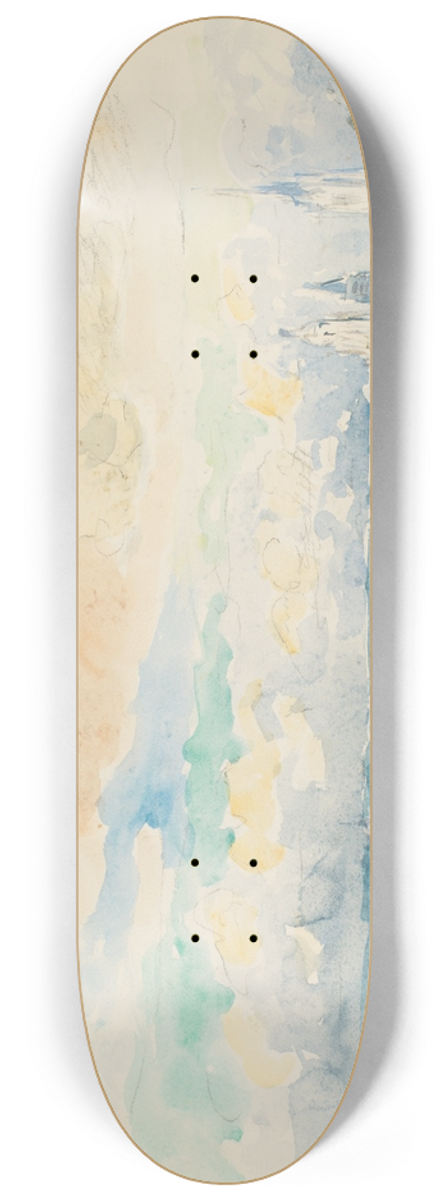 Albert Lebourg - Sketch Of A Village 8.25 inch art skate deck