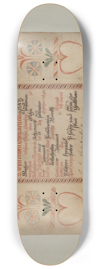 Albert Levone - Birth Certificate (taufschein) 8.25 inch art skate deck