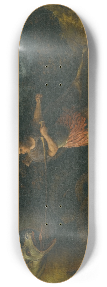 Flemish School - St. George And The Dragon 8.25 inch art skate deck