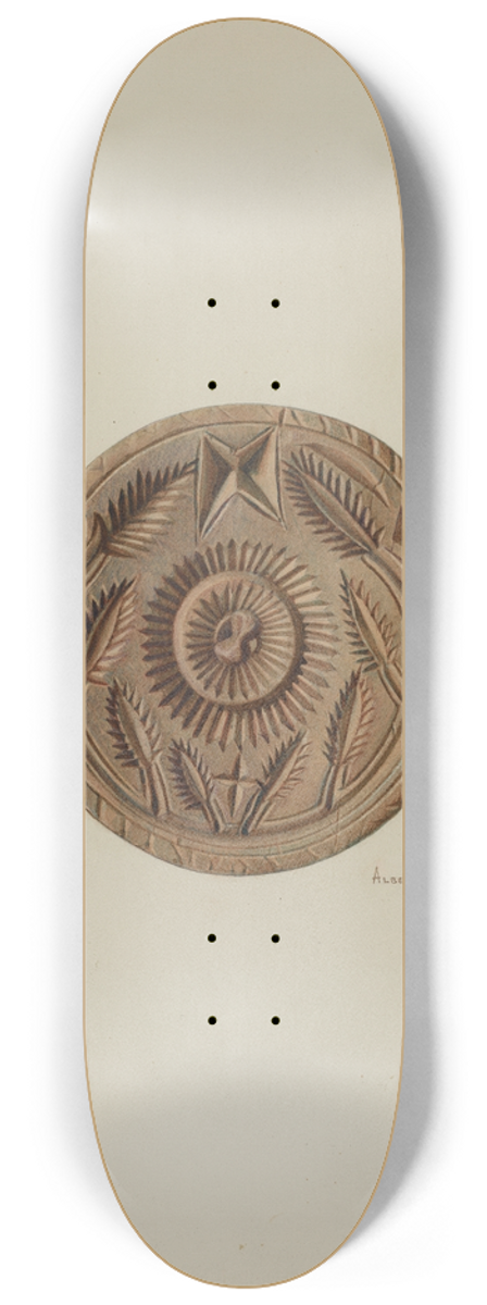 Albert Levone - Pa. German Butter Mold 8.25 inch art skate deck