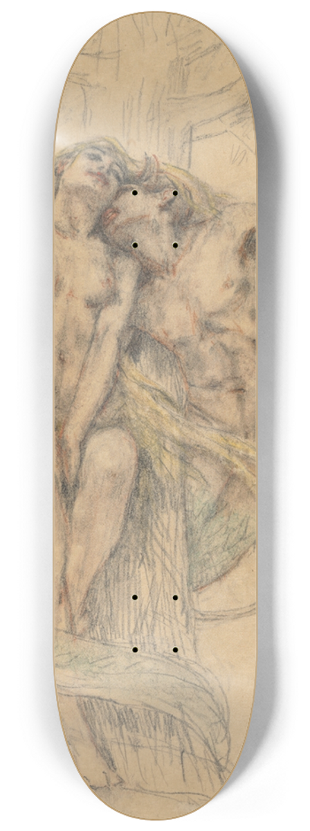 Flicien Rops - Eritis similes Deo 8.25 inch art skate deck