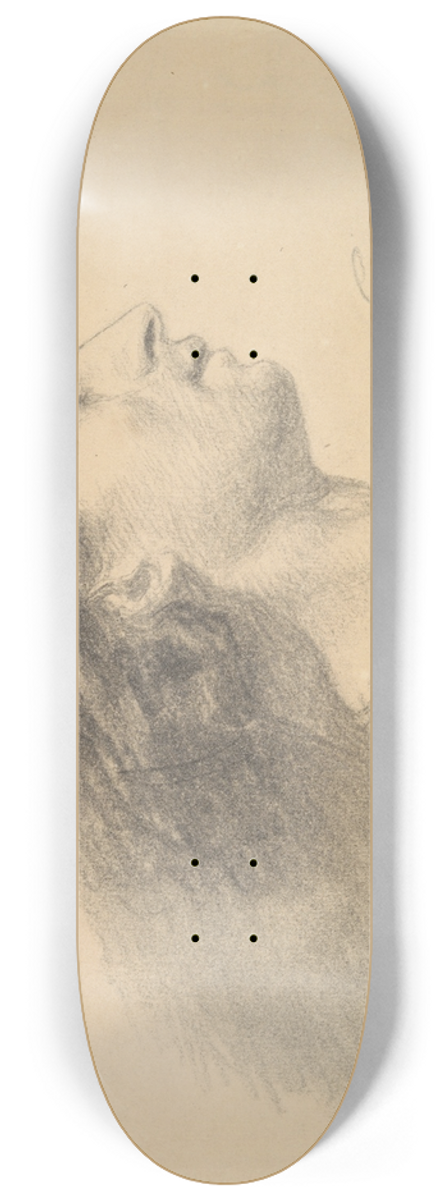 Flicien Rops - Head of aMan 8.25 inch art skate deck