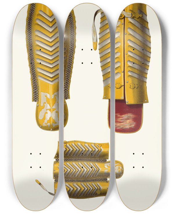 Triptych art skateboard deck of Fedor Grigoryevich Solntsev Buturlyk V 12 Nast Velich by Fedor Grigoryevich Solntsev (1801-1892)