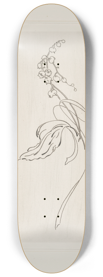 Flix Bracquemond - Ravier [dcor de muguet]. 8.25 inch art skate deck