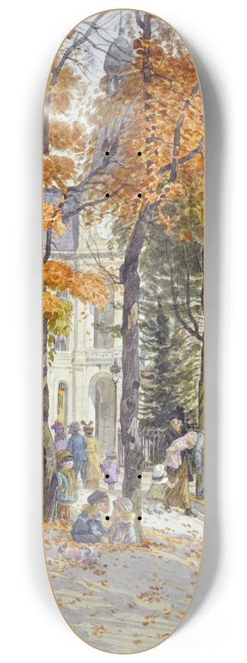 Flix Brard - La place des Ecoles et le square de la Mairie du XIVme arrondissement 8.25 inch art skate deck