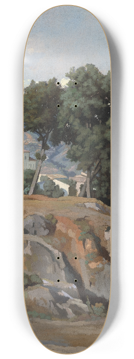 Flix-Hippolyte Lanoe - View of La Cava 8.25 inch art skate deck