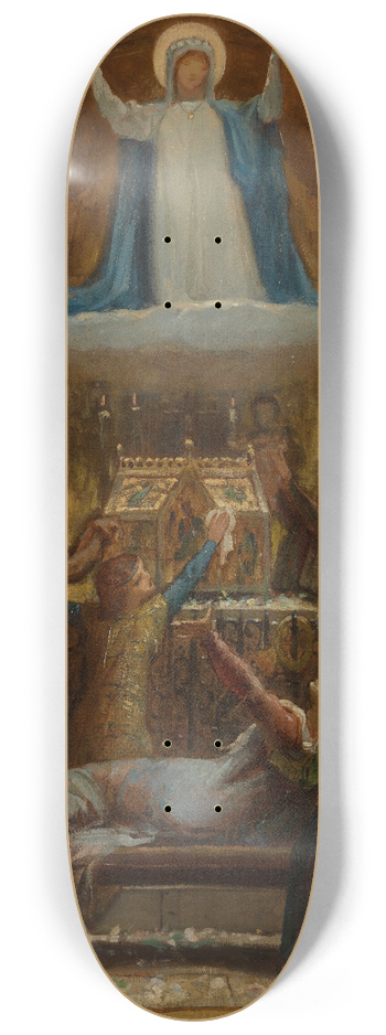 Flix-Joseph Barrias - Les Malheureux et les pauvres implorent sainte Genevive intercesseur 8.25 inch art skate deck