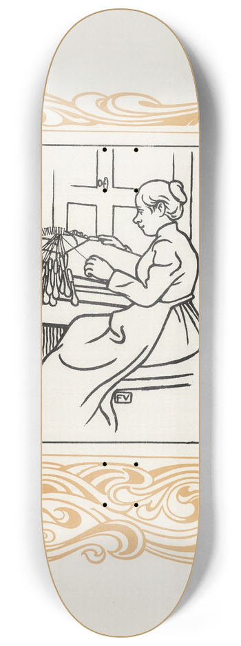 Flix Vallotton - La Dentelle 8.25 inch art skate deck