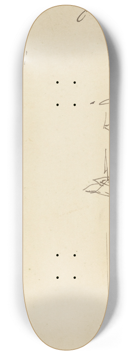 Flix Ziem - A Cove with a Sailboat 8.25 inch art skate deck