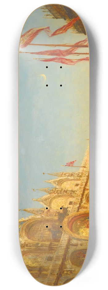 Flix Ziem - Inondations Sur La Place Saint Marc, Venise 8.25 inch art skate deck