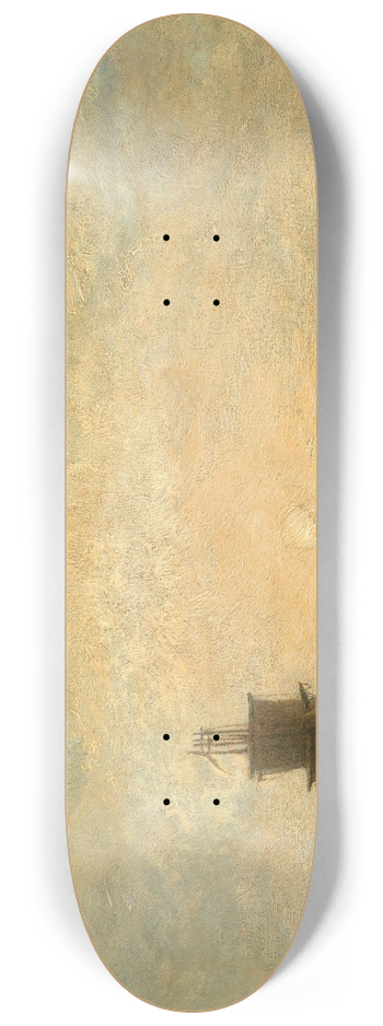 Flix Ziem - Sailing Ships (Caravels) at Sunset, Holland, 8.25 inch art skate deck