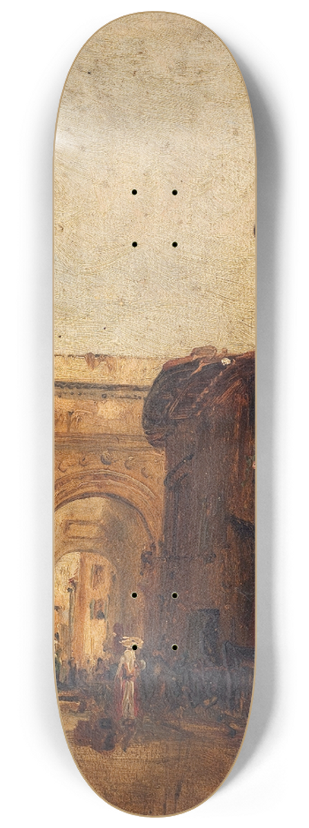 Flix Ziem - Une Rue  Florence 8.25 inch art skate deck