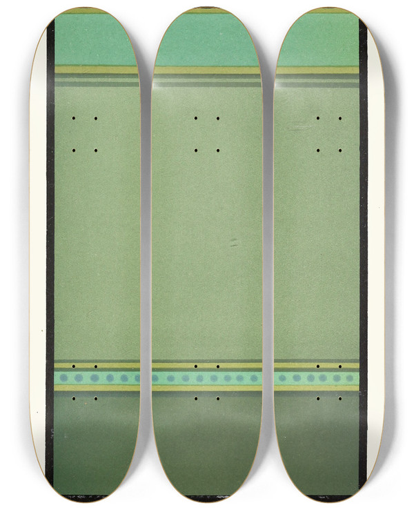 Triptych art skateboard deck of James Ward Example Of The Small Interval In Colour Tones by James Ward (1851-1924)