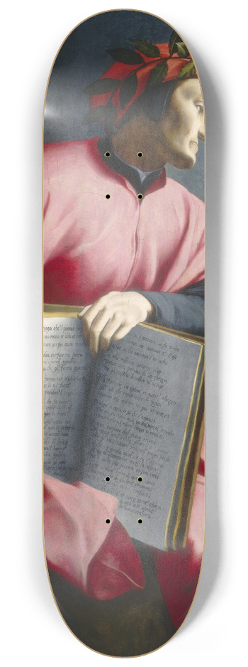 Florentine 16th Century - Allegorical Portrait of Dante 8.25 inch art skate deck