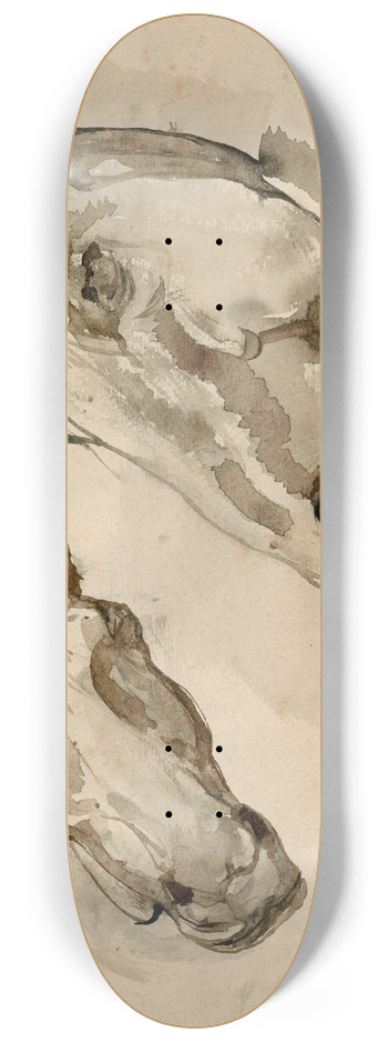 Floris Verster - Head of two horses 8.25 inch art skate deck