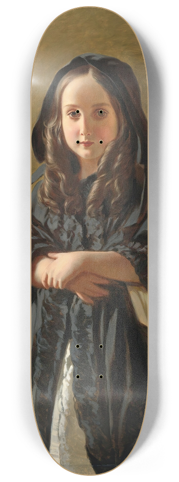 Follower Of Franz Xaver Winterhalter - Portrait of Charlotte of Belgium, Daughter of King Leopold I 8.25 inch art skate deck