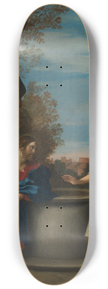 Follower Of Guido Reni - Jesus Andthe Woman From Samaria 8.25 inch art skate deck