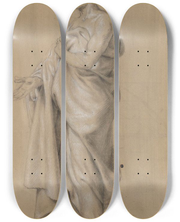 Triptych art skateboard deck of Jean Antoine Verschaeren Figure_1 by Jean Antoine Verschaeren (1803-1863)