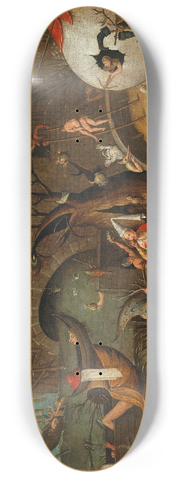 Follower of Pieter Brueghel the Elder - An Allegory of Envy 8.25 inch art skate deck
