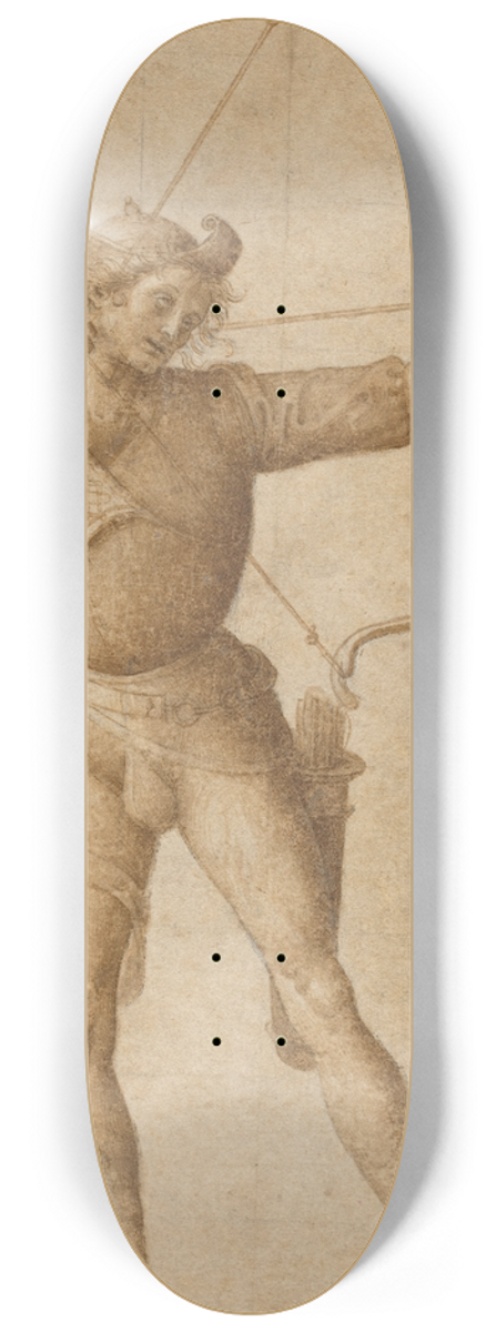 Follower of Pietro Perugino - Archer Drawing a Bow 8.25 inch art skate deck