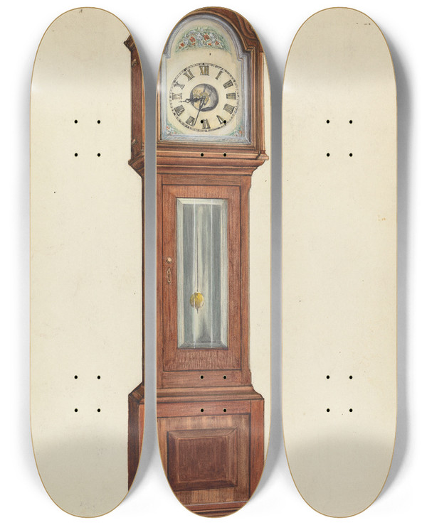 Triptych art skateboard deck of Nicholas Gorid Clock_2 by Nicholas Gorid (20-)