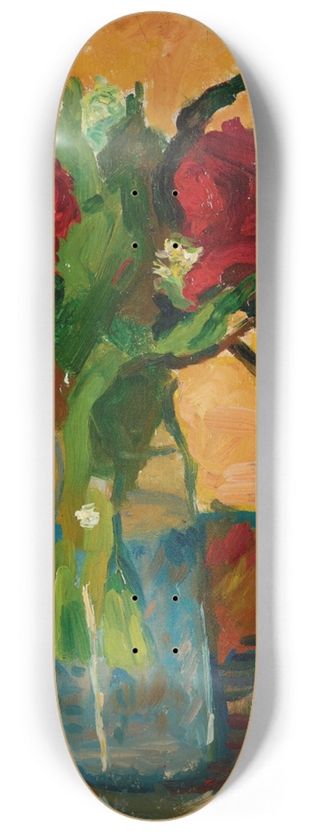 Albert Marquet - Pivoines Dans Un Vase De Verre And Paris, Rue Monge 8.25 inch art skate deck