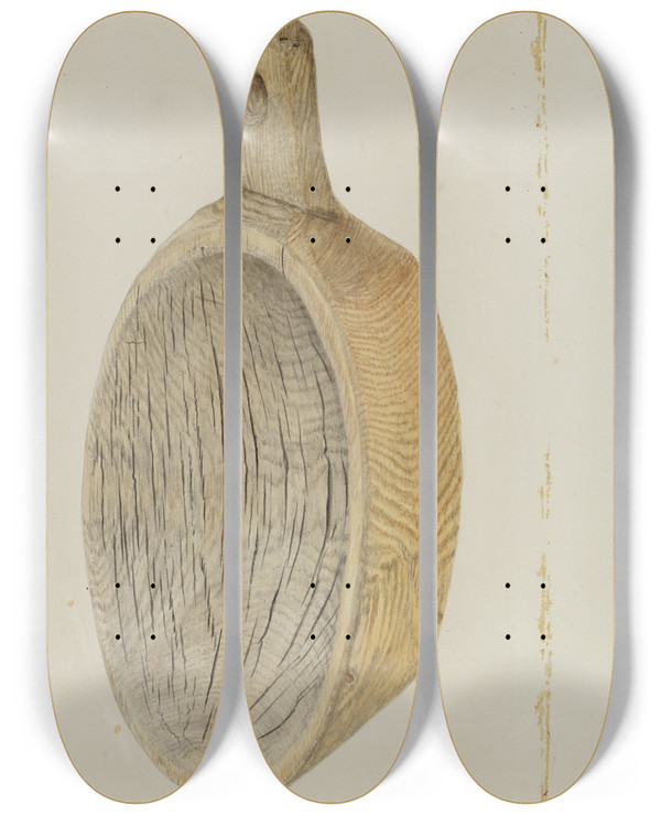 Triptych art skateboard deck of Alfonso Moreno Scoop by Alfonso Moreno
