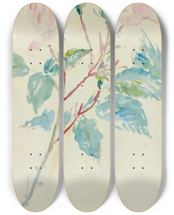 Triptych art skateboard deck of Douard Manet Glantines by douard Manet (1832-1883)