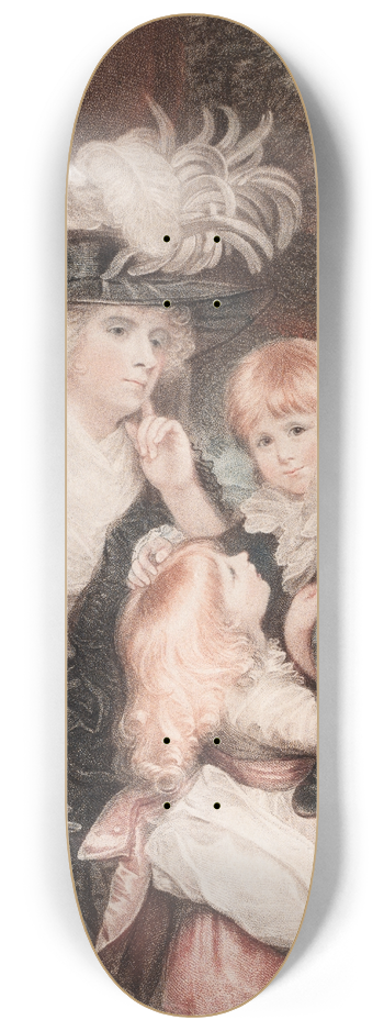Francesco Bartolozzi - Lady Smith and Her Children 8.25 inch art skate deck