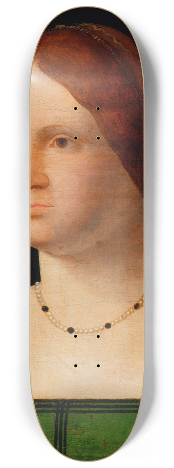 Francesco Bissolo - Portrait of a Young Woman 8.25 inch art skate deck