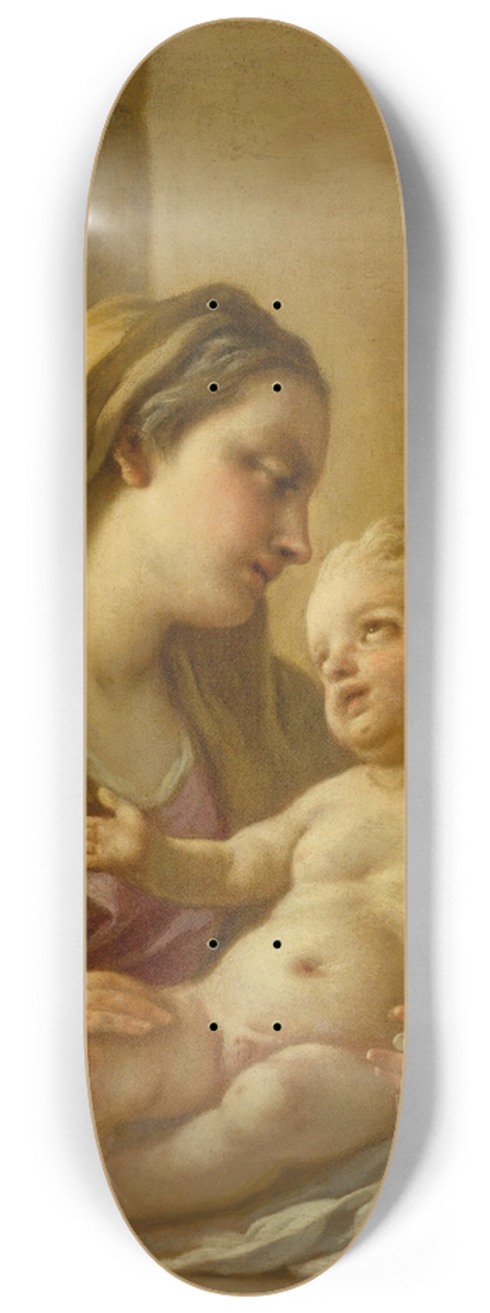 Francesco de Mura - The Virginand Child with the Infant Saint John the Baptist 8.25 inch art skate deck