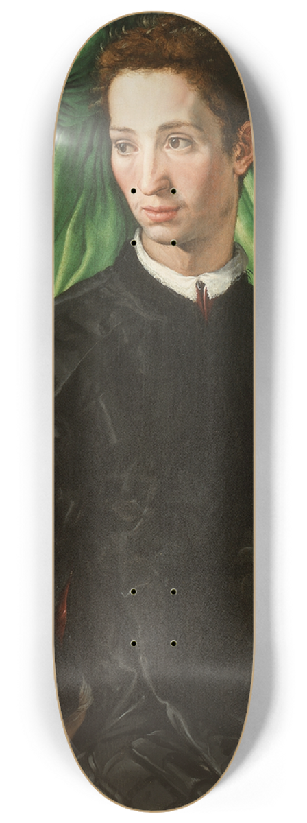 Francesco de' Rossi - Portrait of a Florentine Nobleman 8.25 inch art skate deck